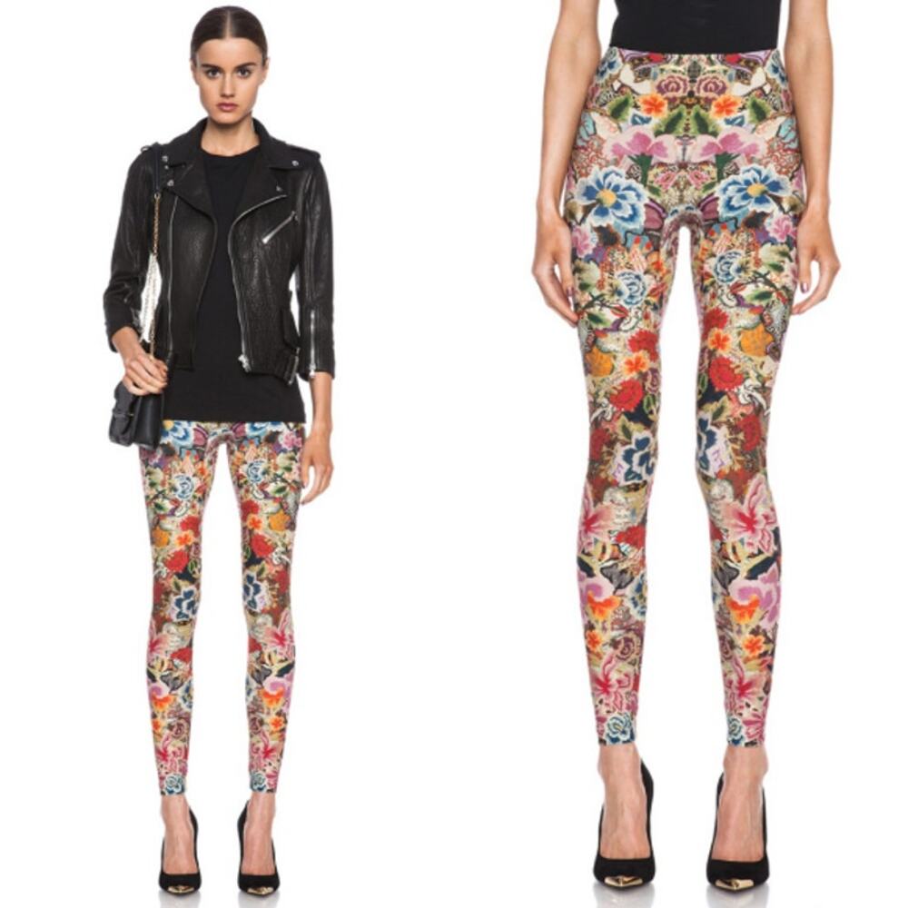 Alexander McQueen Print Polyamide-Blend Leggings Large Abstract Contemporary